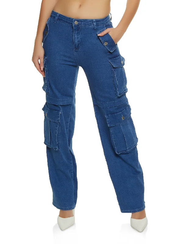 Clearance SaleWide Leg Cargo Jeans