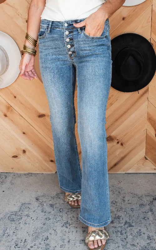 Amazing DiscountsMid Rise Vintage Button Fly Bootcut Denim Jean | Judy Blue - Final Sale