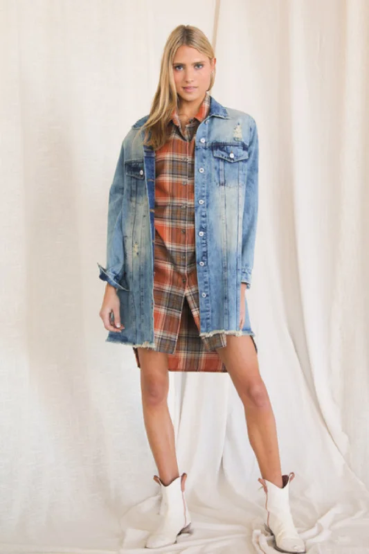 Limited Edition SaleMIDI LENGTH DENIM SHACKET