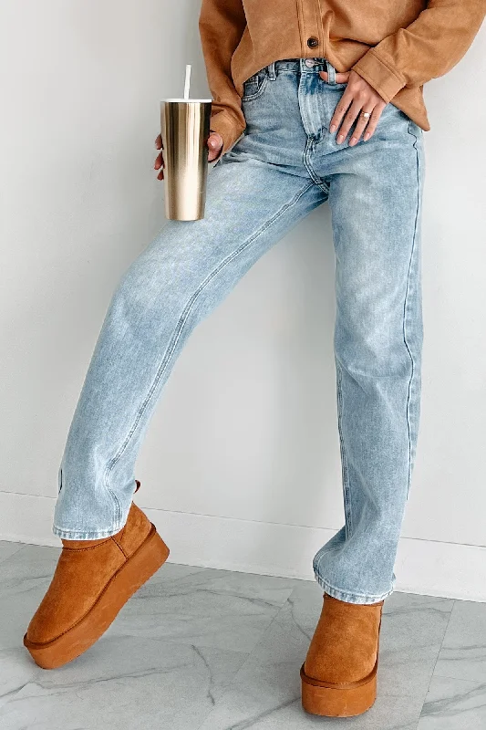 Outlet SaleSebastian High Rise Dogma Straight Leg Jeans (Light Wash)