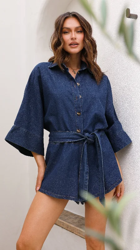 Weekly DealsSophia Playsuit - Dark Denim