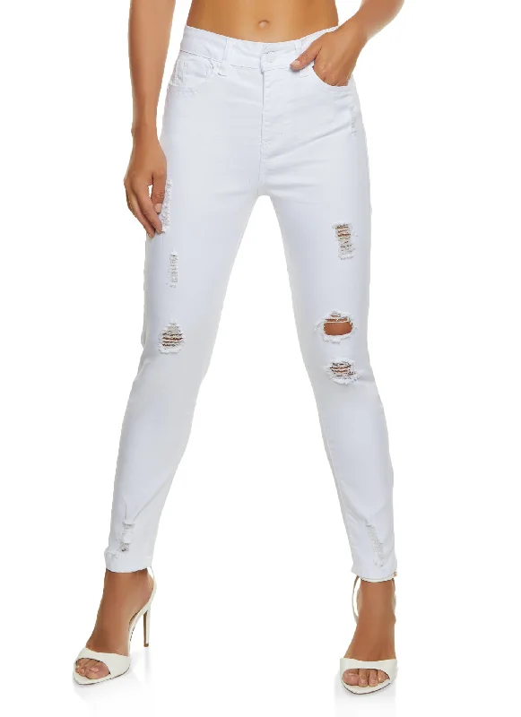 Up to 70% OffWAX Distressed Frayed Skinny Jeans