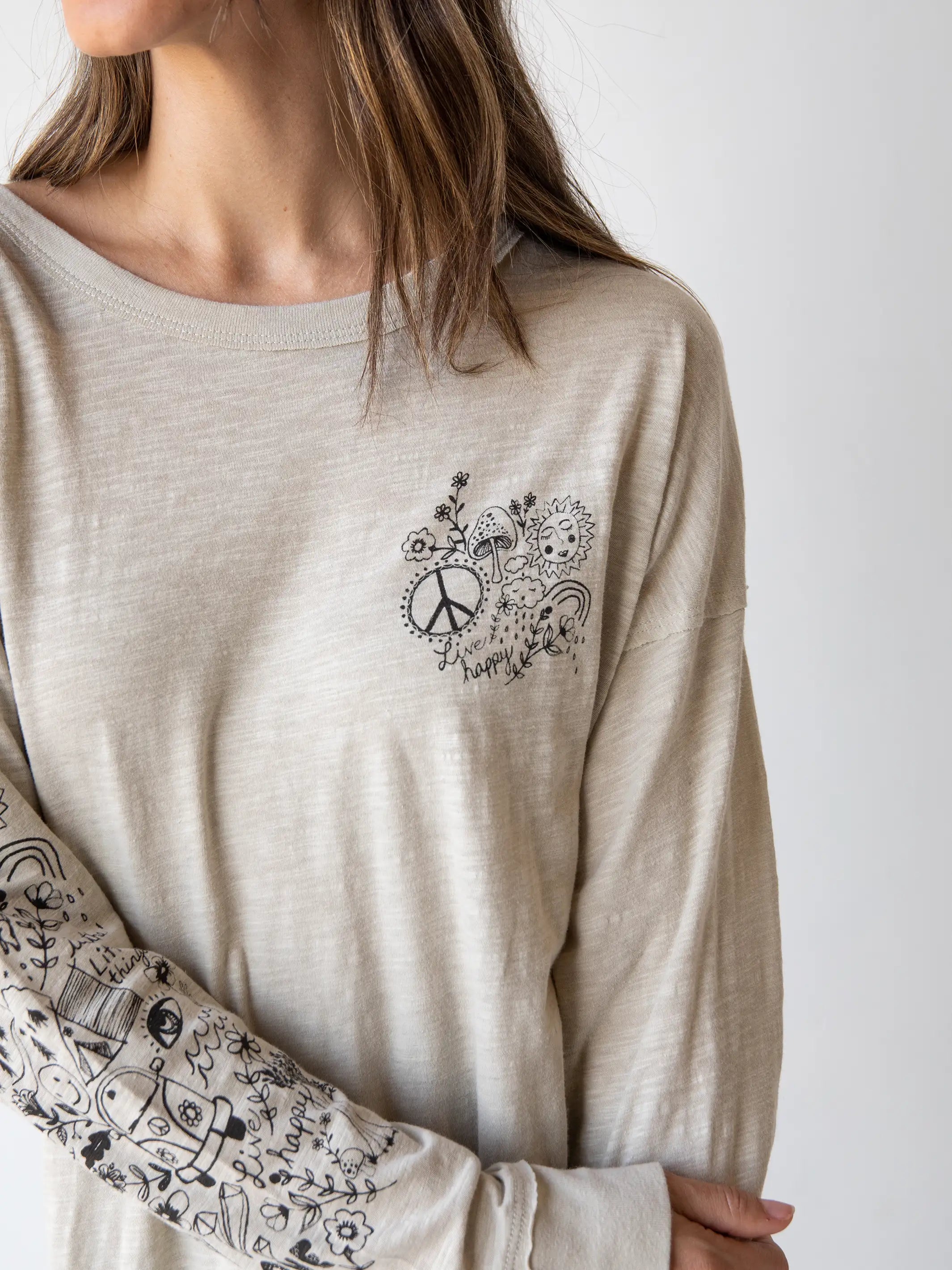 Sale Prices May VaryCotton Doodle Tee - Moonstruck