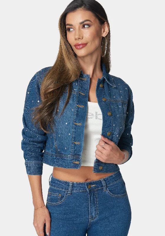 Limited Edition SaleDenim Jacket With Rhinestones