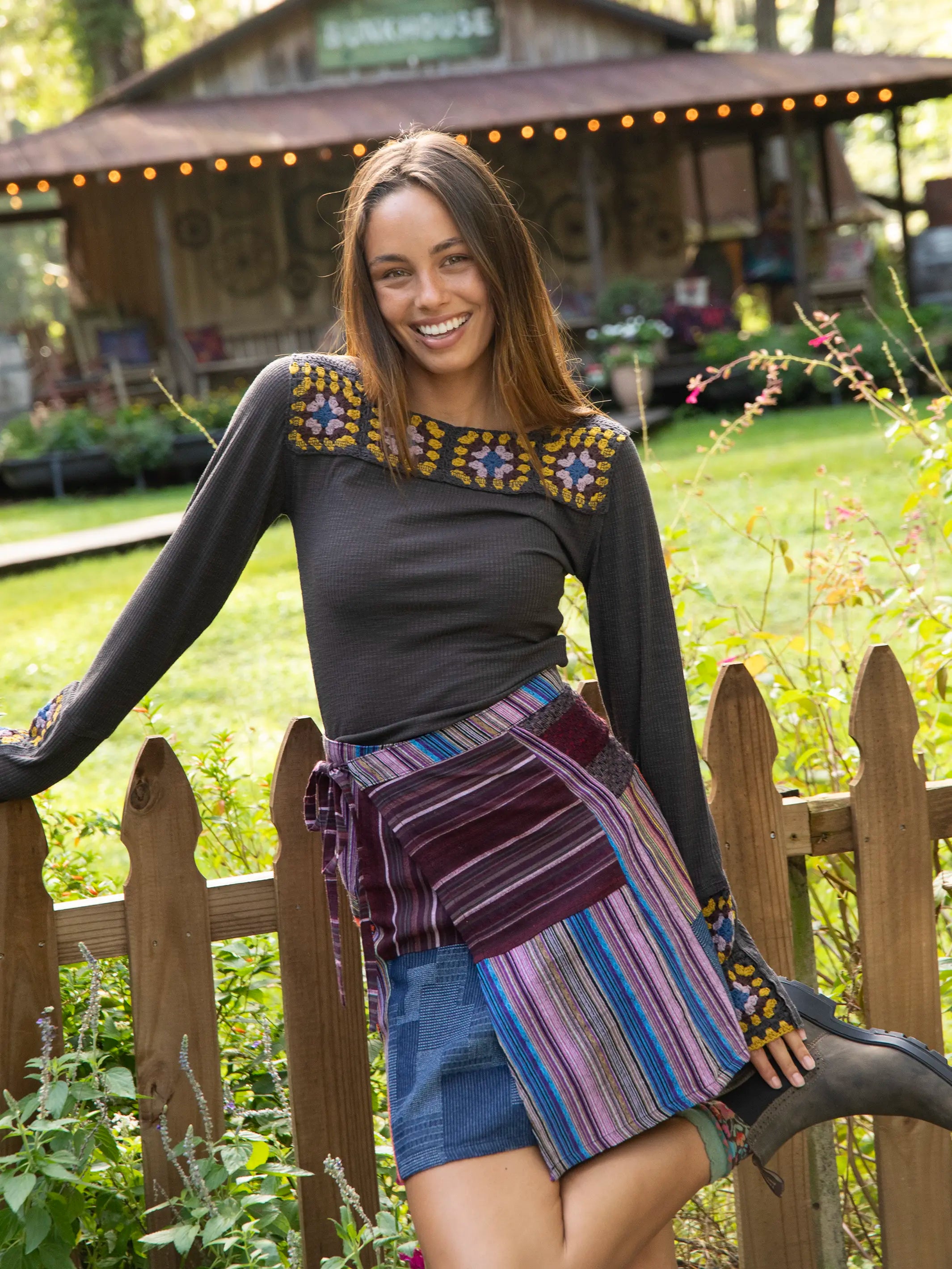 VIP SaleHazel Crochet Top - Charcoal