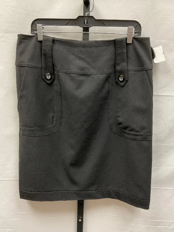 Hot DealsBlack Skirt Midi Ab Studio, Size 12