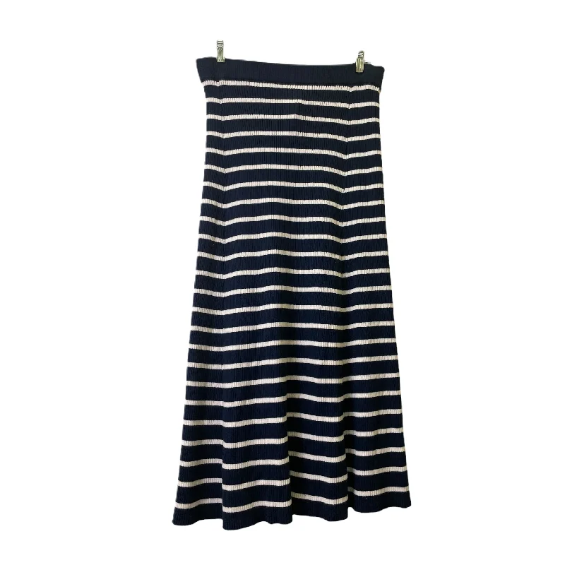 Thanksgiving SaleBlue & White Skirt Maxi By Loft, Size: M
