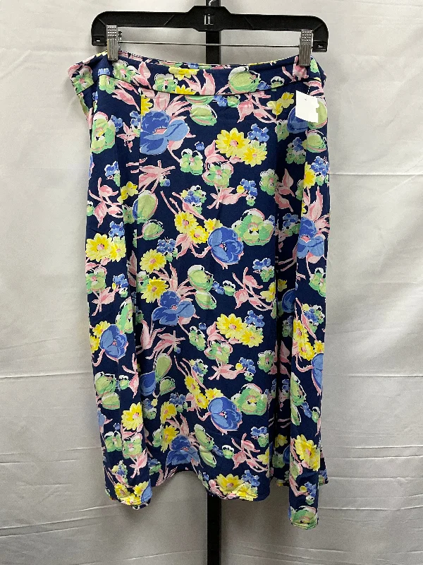 End - of - Season SaleFloral Print Skirt Midi Talbots, Size 16