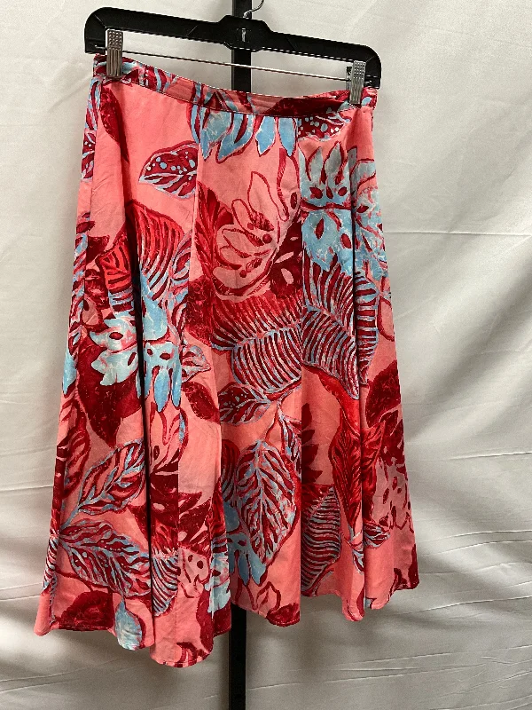 Redeem RewardsFloral Print Skirt Midi Talbots, Size 4