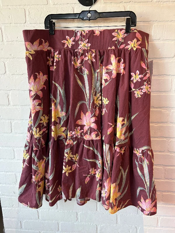 Black Friday SalePink Skirt Midi Torrid, Size 18