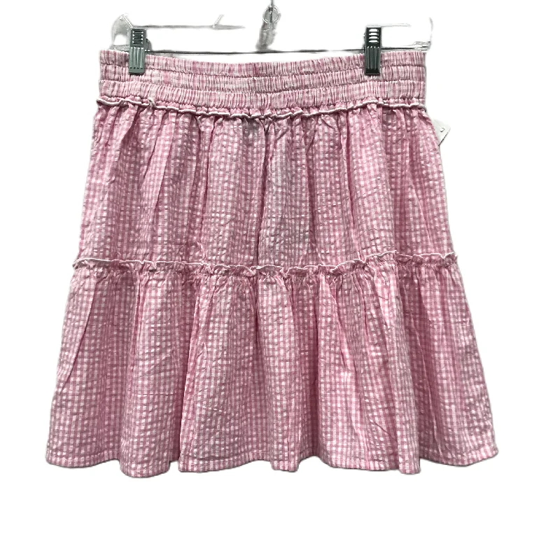 Warehouse SalePink & White Skirt Mini & Short By Cme, Size: L