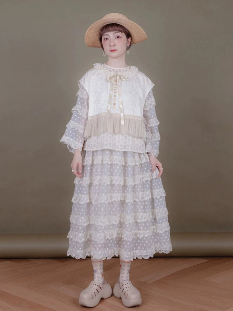 Yellow Tag SaleEmbroidered silk cotton skirt【s0000006880】