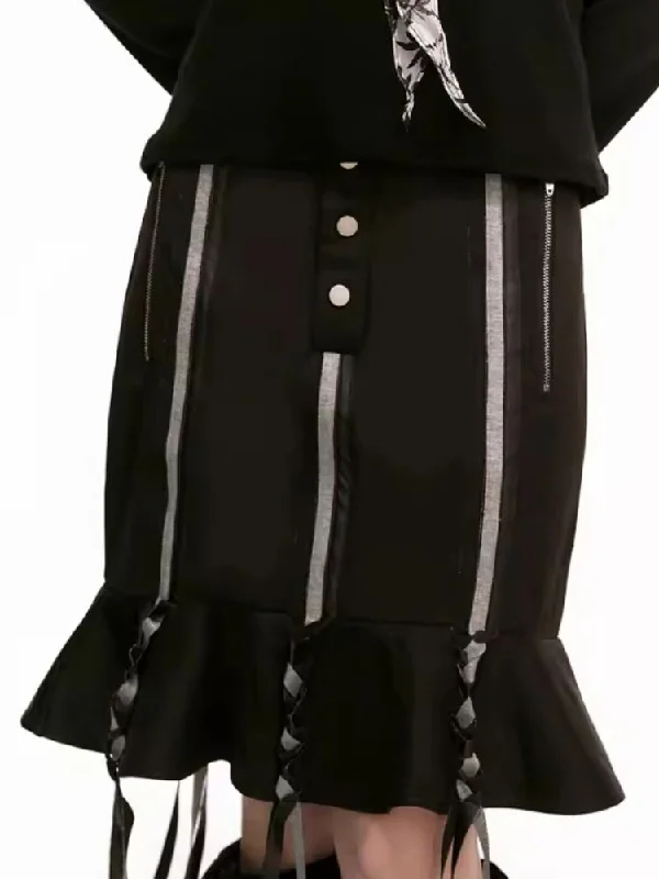 Hidden DiscountStripe Patchwork Braid Umbrella Dress【s0000006942】