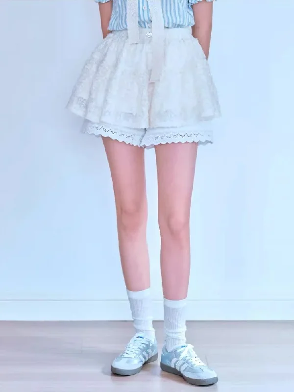 VIP SaleWhite lace skirt pants【s0000007061】
