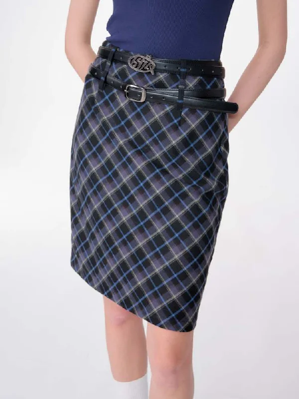 Cyber Monday SaleMid Length Plaid A-Line Skirt【s0000007143】