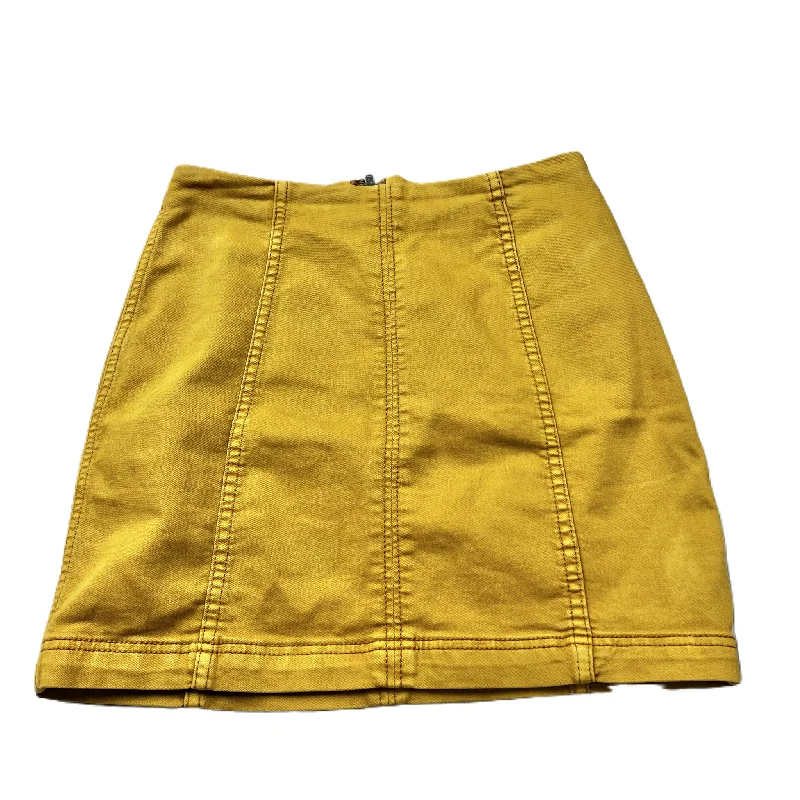 Final SaleYellow Skirt Mini & Short By Free People, Size: 4